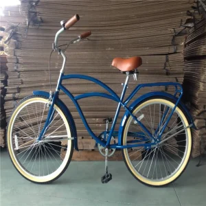 1 Speed Adult Urban Man Mens Single Gear Blue Beach Cruiser Bike 26 Inch with Rear Carrier