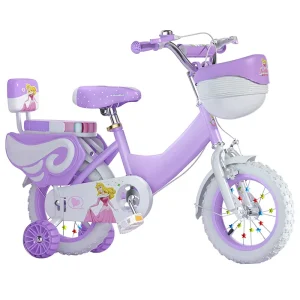 10-Year-Old Kids’ Bike with Training Wheels, Aluminum Alloy Rims, Steel Frame for Boys and Girls