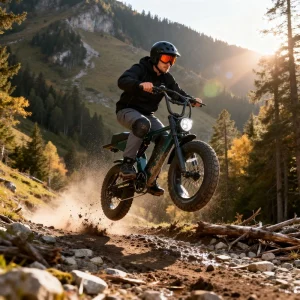 1000W Brushless Electric Bike 20 Inch Fat Tires Removable Battery Hydraulic Disc Brakes 7 Speed All Terrain
