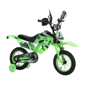 12 16 20 Inch Four Wheel Kids Bicycle Motorcycle Style Children Dirt Bike with Training Wheels Boys Outdoor Riding Bike