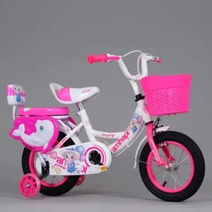 12 16 20 Inch Training Bicycle for Kids Single Speed Pedal with Steel Fork and Basket V Brake 3 6 Years