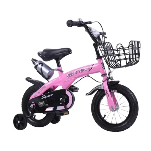 12″ Kids’ Bike for Boys and Girls with Disc Brake Single Speed Training Wheels & Adjustable Saddle
