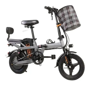 14 Inch 48V 15AH Powerful Small Aluminum Alloy Frame Electronic Foldable Electric City Bike with Lithium Battery