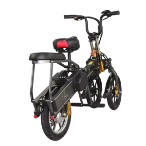 14-Inch 500W 48V Double Lithium Ion Battery 3 Wheel Electric Bicycle for Adults with Disc Brake