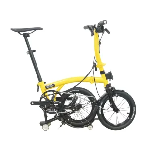 14-Inch Mini Folding Bicycle with 3 Speed Gears Triple Folding Bike