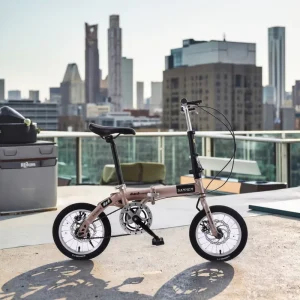 14 inch Folding Bicycles Portable Lightweight Adult Bikes with Disc Brake Single speed Urban Commute Bicycles