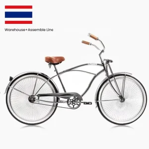 Cruiser Bicycle Frame Springer Fork Coaster Brake Steel Chrome 14G Beach Cruiser Bicycle