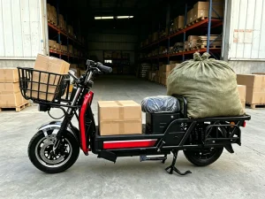 1500W Motor Cargo Ebike Electric City Bike with Disc Brake 72V 32Ah 60km/h Max Speed 60km Range for Food Delivery