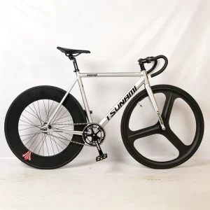 150kg Load Capacity Bike SNM100 Racing Track Fixed Gear Bicycle Aluminum Alloy Frame with Magnesium Alloy Three-Cutter Wheel