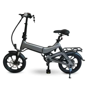 16-Inch Mini Alloy Hybrid Bicycle, Disc Brakes, Front Suspension, 120 kg Load, Lithium Battery, 350 W E-Bike