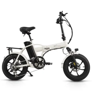 16″ Folding Aluminum Electric Bicycle Brushless 350W 48V Lithium Battery Fat Tires Hydraulic Disc Brakes for Urban Commuting