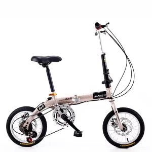 16” Folding Bike 6 Speed Variable Speed Disc Brake Bicycle
