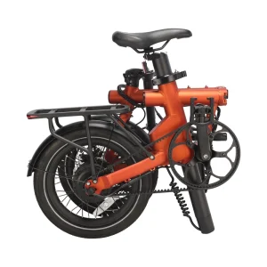 16 Inch Mini Folding E Bike Aluminum Alloy Frame 350W Brushless Rear Hub Motor Lithium Battery Belt Drive Urban