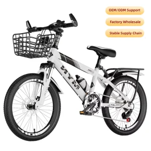 18-24 Inch Children’s Mountain Bike with Full Shockproof Frame Disc Brakes Front/Rear Suspension 7-Speed Girls 6-8 & 8-12 Years