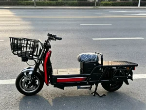 2 Wheels Cargo Bicycle 12 Inch 1500W Motor Max Speed 60km Loading 150kg Firm Steel Frame Basket Load 72V 32Ah for City Delivery