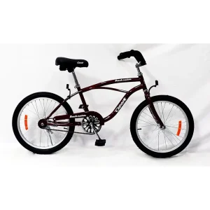 20-Inch Classic Red Beach Cruiser Bicycle