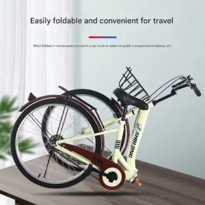 20-24 Inch Light Portable High Carbon Steel Adult Lady Student Folding Bicycle