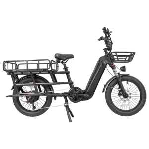 20*3.0 Inch Fat Tire Electric Bike 48v 20ah Lithium Battery Cargo Electric Bike 500w Electric Cargo Bike