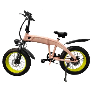 20″ 4.0 Fat Tire Mini Folding Electric Bike 500W 48V Lithium Battery 7-Speed Pedal Assist Rear Hub Brushless Motor Aluminum