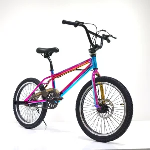 20 Inch BMX Small Wheel Bike Carbon Steel Frame Stunt Adult Sports Bike Single Speed Racing Freestyle with Dual Disc Brake