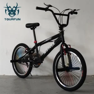 20 Inch BMX Street Bike Freestyle Stunt Trick Bike with Dual V Brake and Rigid Suspension Omni-directional Turning Performance