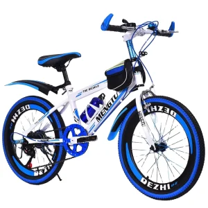 20 Inch Boys Girls Kids Carbon Steel Frame Disc Brake Full Shockproof Mountain Bike Single Speed