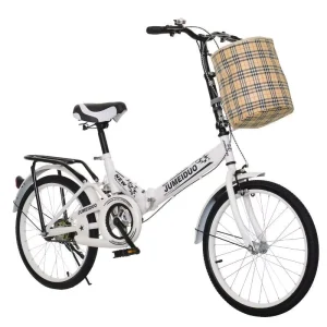 20 Inch Carbon Steel Frame Bike Men or Women Lightweight Foldable Cycle Un Velo Adult City Folding Bicycle Bike