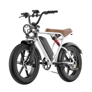 20-Inch Fat Tire Ebike 7-Speed Carbon Steel Frame Lithium Battery Disc and Electronic Brakes Electric City Bike