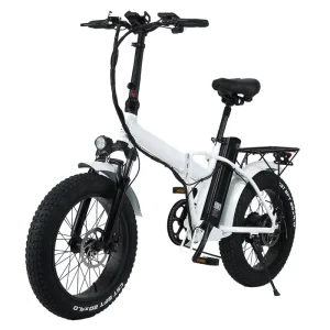20 Inch Fat Tire Electric Folding City Bike for Adults Long Range 500W Motor 15Ah Battery 48V 15Ah Ebike Electric Bicycle