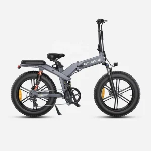 20 Inch Fat Tire Folding Electric Bike 250W 93Miles Triple Full Suspension Foldable E-bike X20