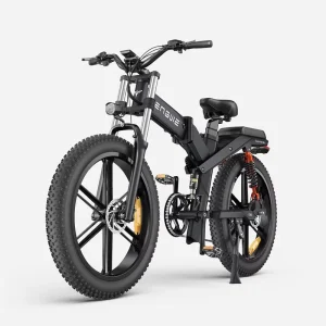 20-Inch Fat Tire Folding Electric Bike with 1000W Motor 48V Rear Hub Full Suspension X20 X26 93Miles Range