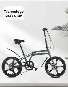 20 Inch Folding Bicycle Alloy One Piece Wheel Disc Brake 7 Speed Steel Frame Adult Commuter Bike 150kg Load Capacity