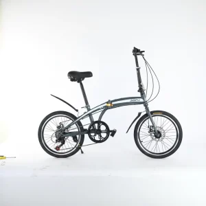 20 Inch Folding Bike 7 Speed High Carbon Steel Frame Easy Fold Portable Adult Bicycle