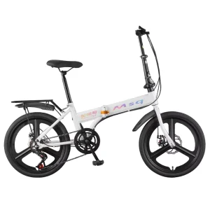 20 Inch Folding Bike Lightweight Compact High Carbon Steel Double Disc Brake Bike Student Models
