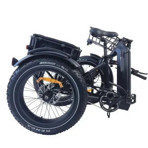 20 Inch Folding Electric Trike Fat Tire 3 Wheel Electric Tricycle Three Wheels Adult Cargo Electric Bike