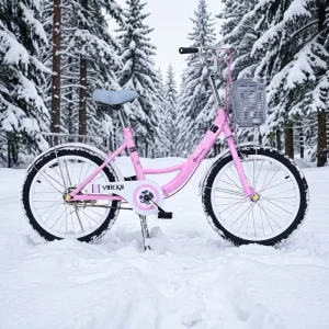 20 Inch Girl Bicycle Children Bike with Kickstand for Youth Pink Purple Outdoor Riding