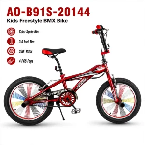 20 Inch Single Speed Freestyle BMX Bike Street Cycle for Kids Teens Trick Riding Bike