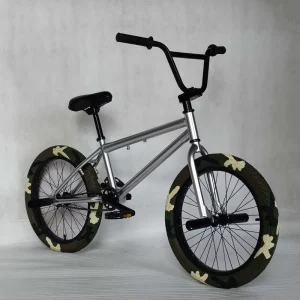 20 Inch Street BMX Bike Small Performance Stunt Skill Bike No Brake Full Bearing No-tail Frame Spring Fork