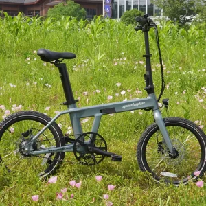 20″ Men’s Folding Electric Bike Aluminum Frame Rear Hub Motor 250W 7 Speed Gears 36V Integrated Lithium Battery