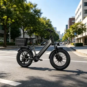 All-Terrain 20-Inch 4.0-Wide-Tire Folding Electric Hybrid Bicycle with Steel Frame, 7-Speed, 48V 15Ah Lithium Battery, and Brushless Rear Hub Motor