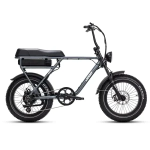 20-Inch Fat-Tire Ebike for Beach, Mountain, and Snow, Long-Saddle Hybrid Electric Bicycle