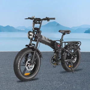 20inch Snow Ebike High Power Motor 48V17AH Long Distance Foldable Fat Tire Electric Mountain Road Bike