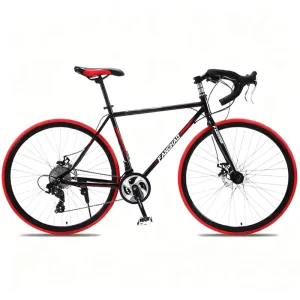 21 Speed 700c Road Bike with Aluminum Alloy Frame and Steel Fork Ordinary Pedal Disc Brake Line for City Riding
