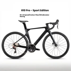 22 Speed Lightweight Carbon Fiber Road Bike Aero Racing Bicycle with Alloy Wheels for Adults