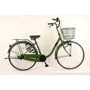 24-Inch Single-Speed Classic City Bicycle for Adults with Steel Fork Design, Customizable