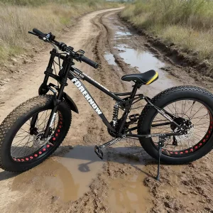 24/26″ 4.0 Fat Tire Mountain Bike Dual Suspension All Terrain Bicycle for Urban Street & Outdoor Trail