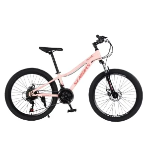 24/26 Inch Adult Men’s Mountain Bike with Suspension Fork 21 Speed Disc Brakes High Carbon Steel Frame Quick Release Wheels