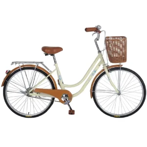 24″/26″ Single Speed or 3 or 6 Speed Steel City Bike Women Street Bicycle for Lady