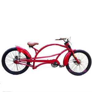 24″ 3.0 Big Tire Steel CPSC CE Coaster Brake OEM Customized Factory Long Frame Beach Cruiser Chopper Bicycle