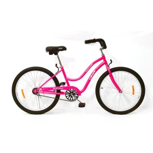 24-Inch Beach Cruiser Bike for Girls, Boys, Men and Women, Single-Speed Kids’ Cruiser Bike with Coaster Brake